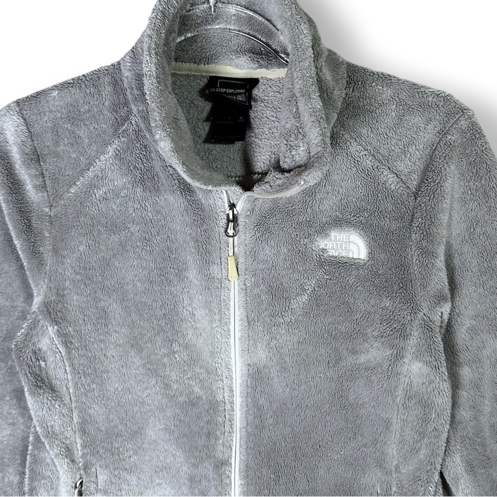 The North Face Womens Osito Fleece Jacket Sz S Gray Outdoor Layer Winter Fall - Picture 2 of 9
